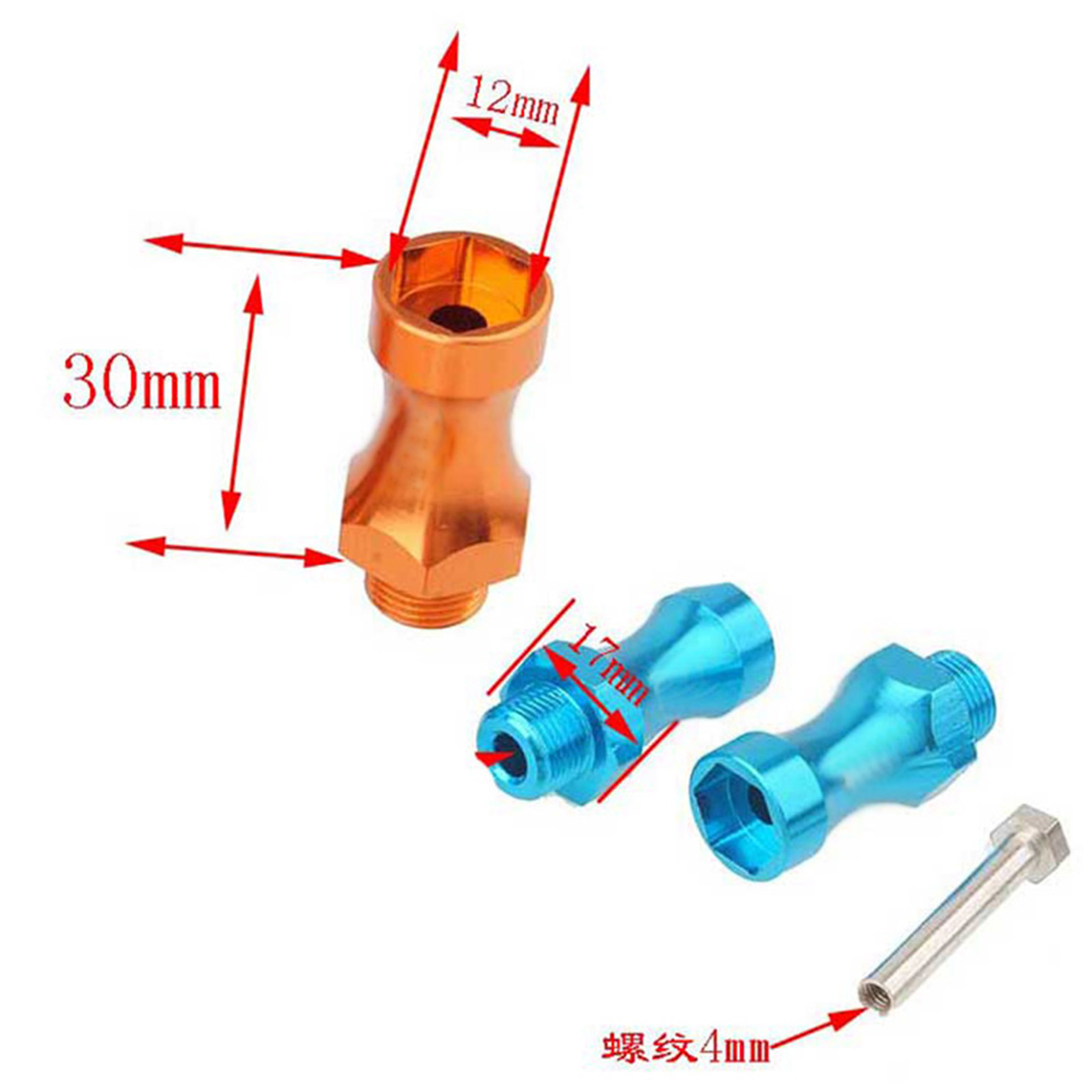 4 szt. Adaptery aluminiowe do  – Wheel Hex Adapter recenzja i cena