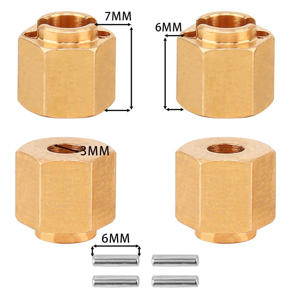 4szt 7mm Mosiężne przedłużacze – Wheel Hex Adapter recenzja i cena
